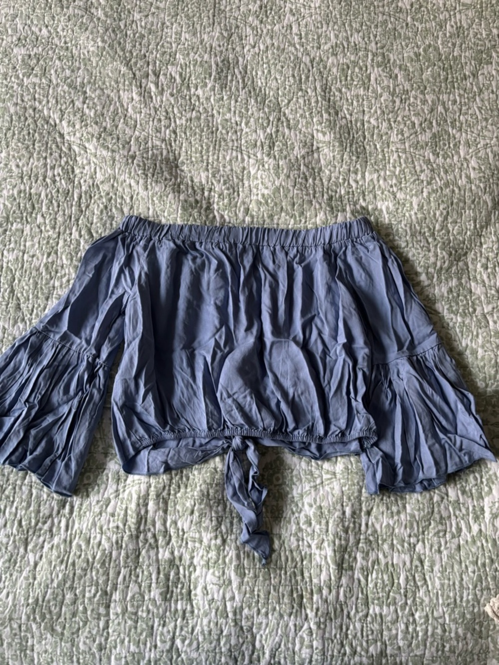 Charlotte Russe Blue Off-Shoulder Blouse